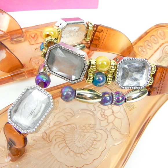 C. Wonder Orange Beaded Sandals - Picture 2 of 5